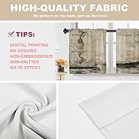 Vista 628 de Cenefas de cocina modernas con patrón de cobre marrón dorado para ventanas, cenefas opacas abstractas de marcas de arañazos y cortinas opacas