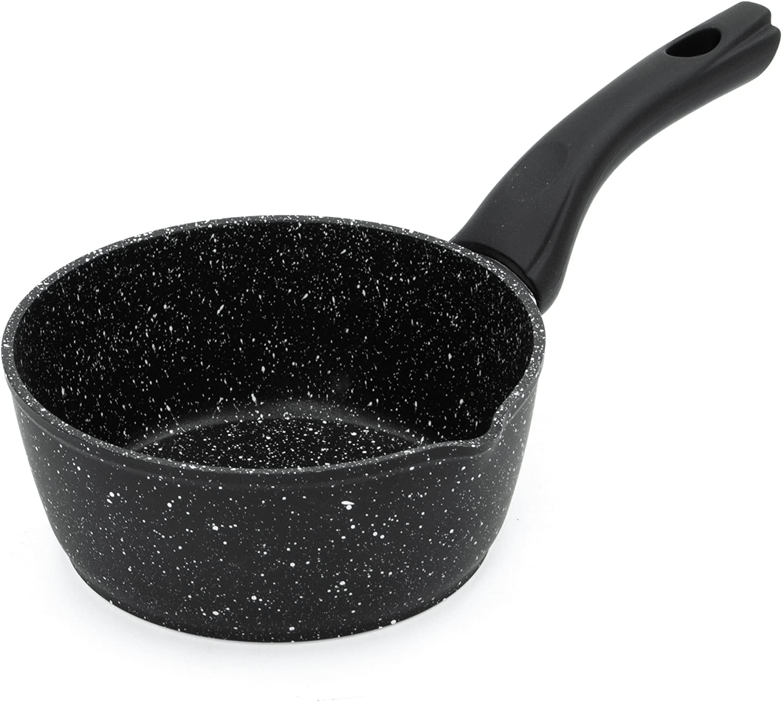 Blackmoor 66120 Classic 16cm Milk Pan/Non-Stick Coating/Cool Touch Handle/Features Unique Pouring Lip/Suitable for Induction, Gas & Electric Hobs/Black Colour