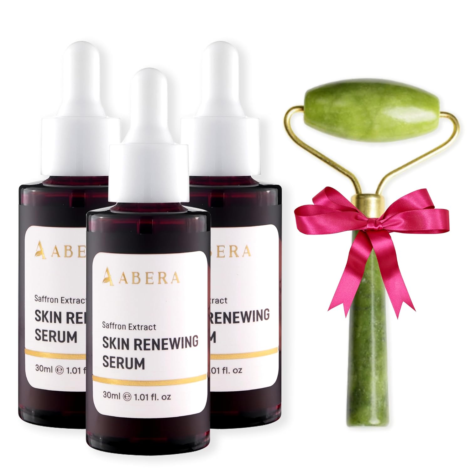 ABERA Saffron Serum For Melasma Treatment, Renewing for Face, Anti-Aging Serum for Fine Lines & Wrinkles, High Potency Saffron Extract, Hydrating Serum, Dark Spot Remover (3 BOXES)