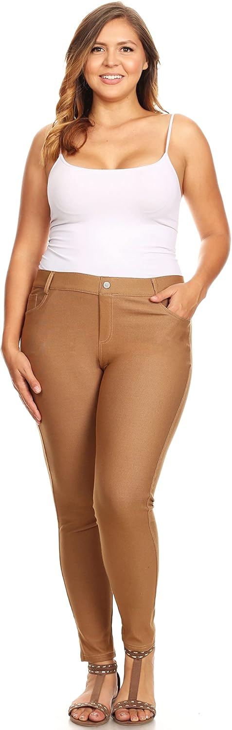 YELETE Women's Five Pocket Jean Leggings - Image 7