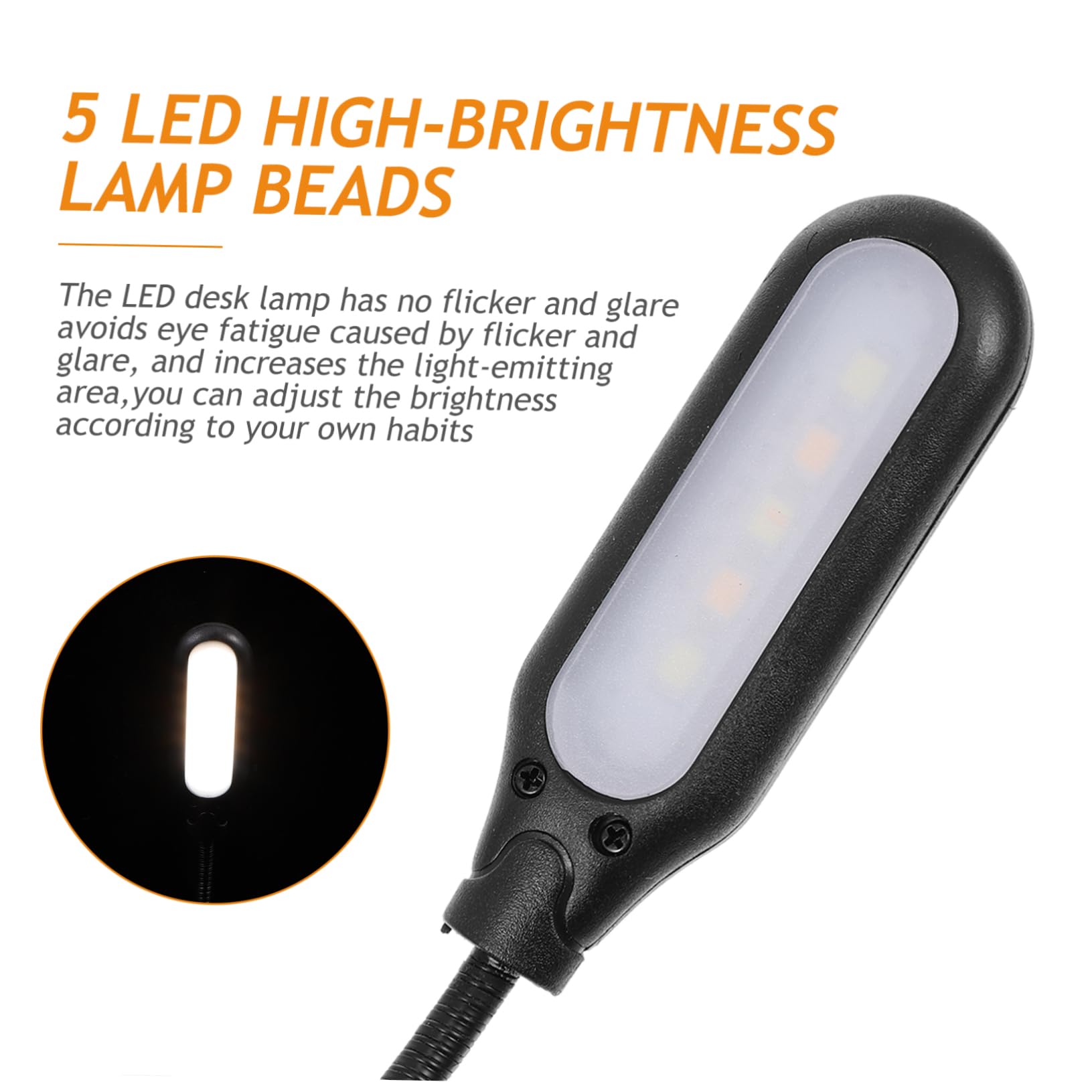 QYYZTQY 1 Set Lampada da scrivania a LED Ricaricabile Clip a LED Luce da Lettura Luci notturne per Collo di Cigno Lampada da scrivania Luce Notturna per Guanti Decorazione da Tavolo Corrimano Tappi
