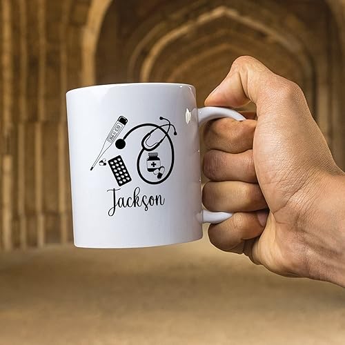 Miniatura 52 de Tazas personalizadas del mejor médico del mundo, tazas de café personalizadas con nombre, tazas de té personalizadas para médico, regalos de Taza
