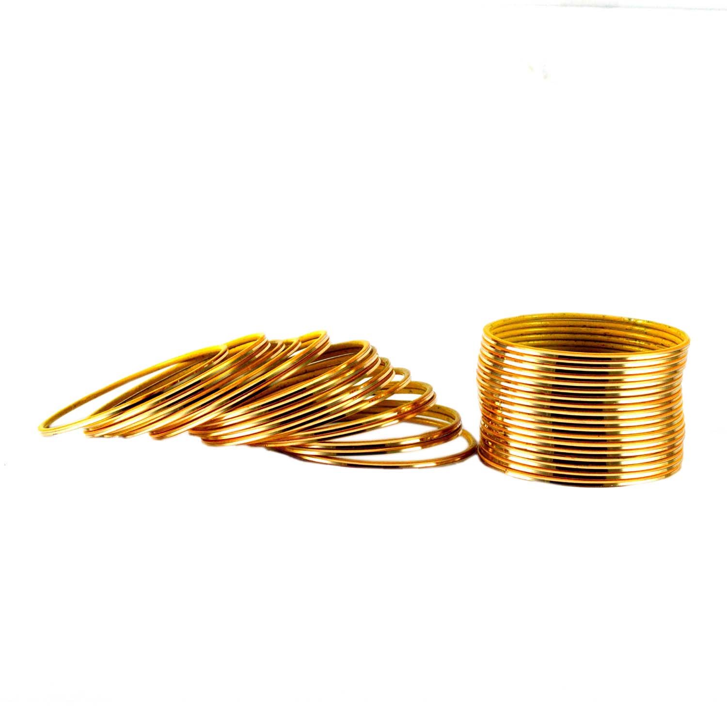 Vidhya Kangan Latest Traditional Golden Plain Brass Bangle -(banx1532) Size-2.2 For Women and Girls (B09PGC3F8W) Amazon Price History, Amazon Price Tracker