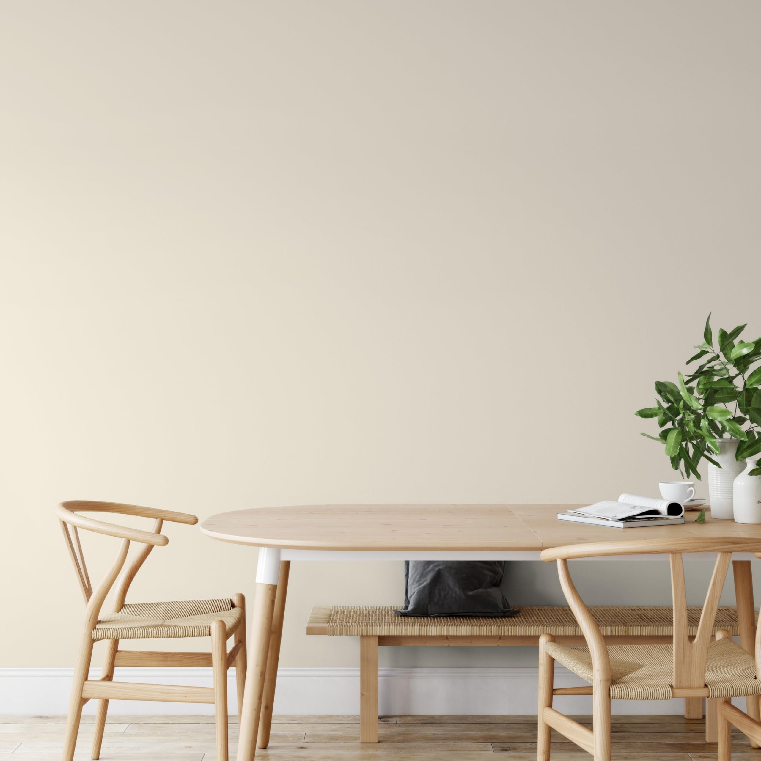 derendo Exklusive Wandfarbe beige 5L, Dispersionsfarbe innen, Innenwandfarbe matt, Deckkraftklasse 2