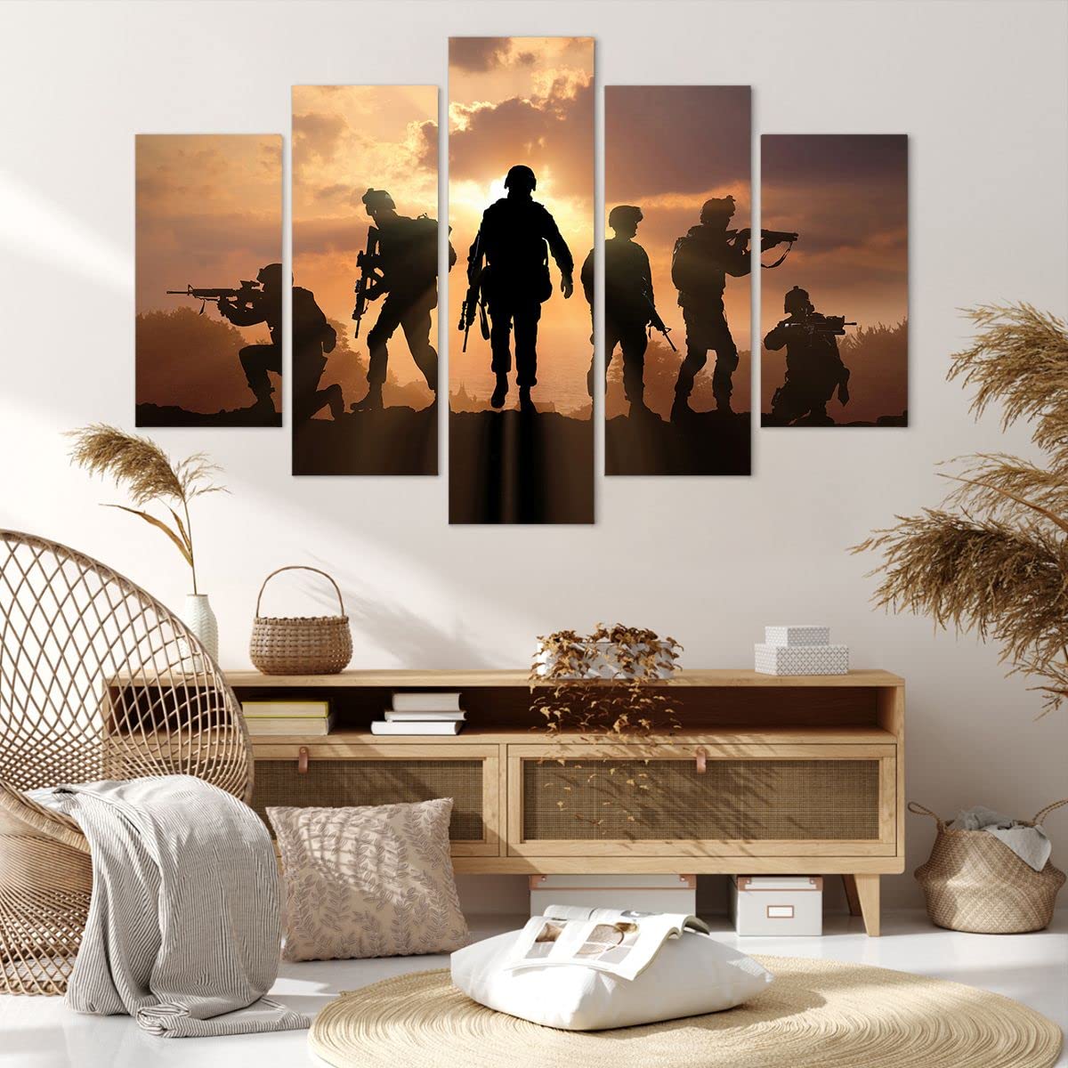 ARTTOR Impression sur Toile Moderne 150x100 cm Personnes Militaire - 2962