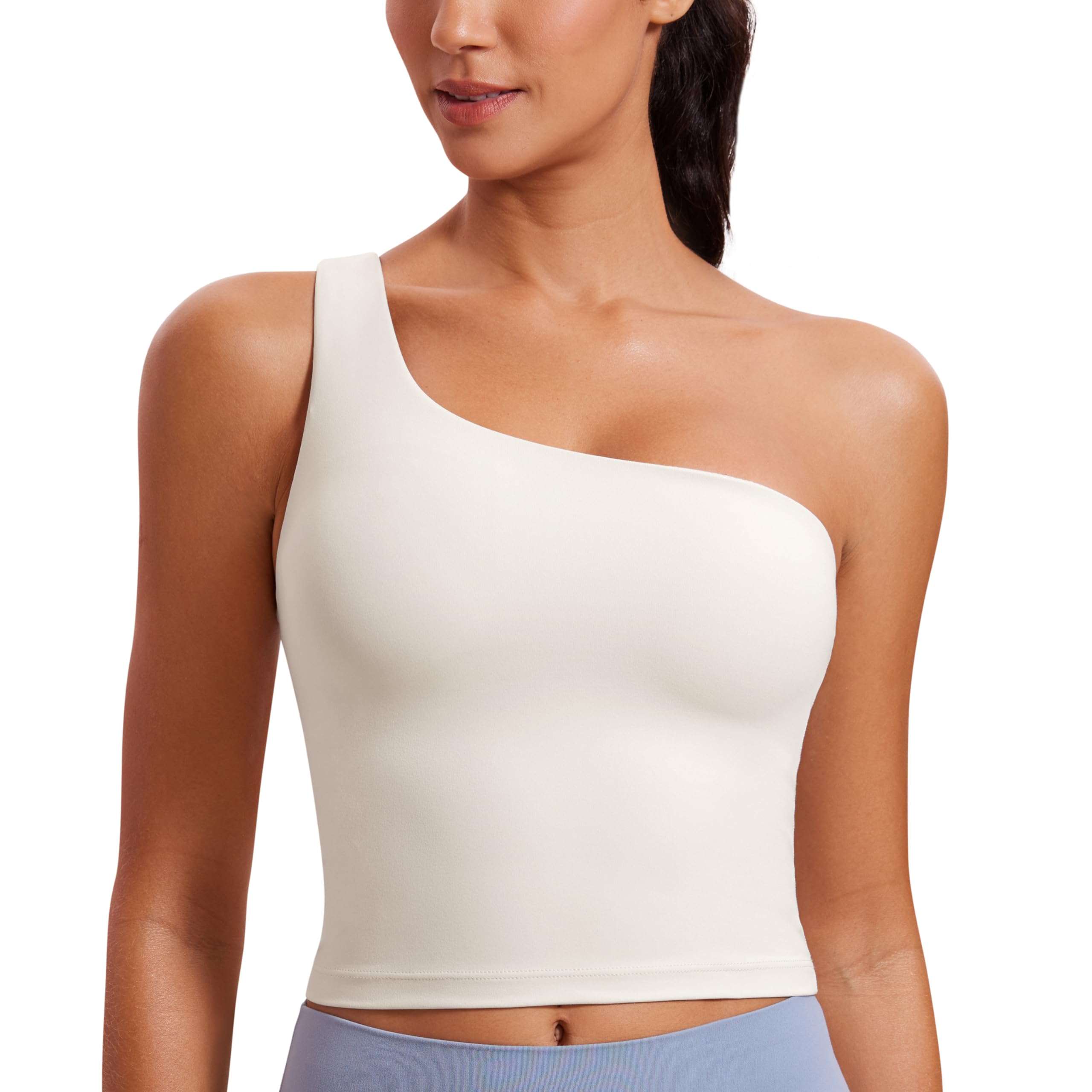 CRZ YOGA Butterluxe One Strap Crop Tank Tops