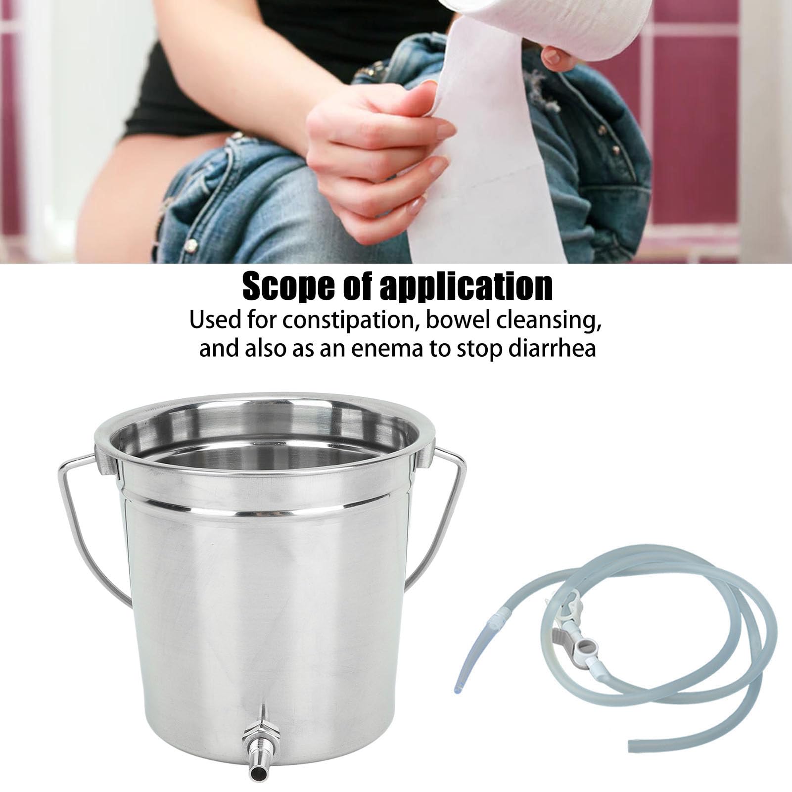 Seau De Lavement Médical Réutilisable 1200 Ml - Kit Nettoyage Intime