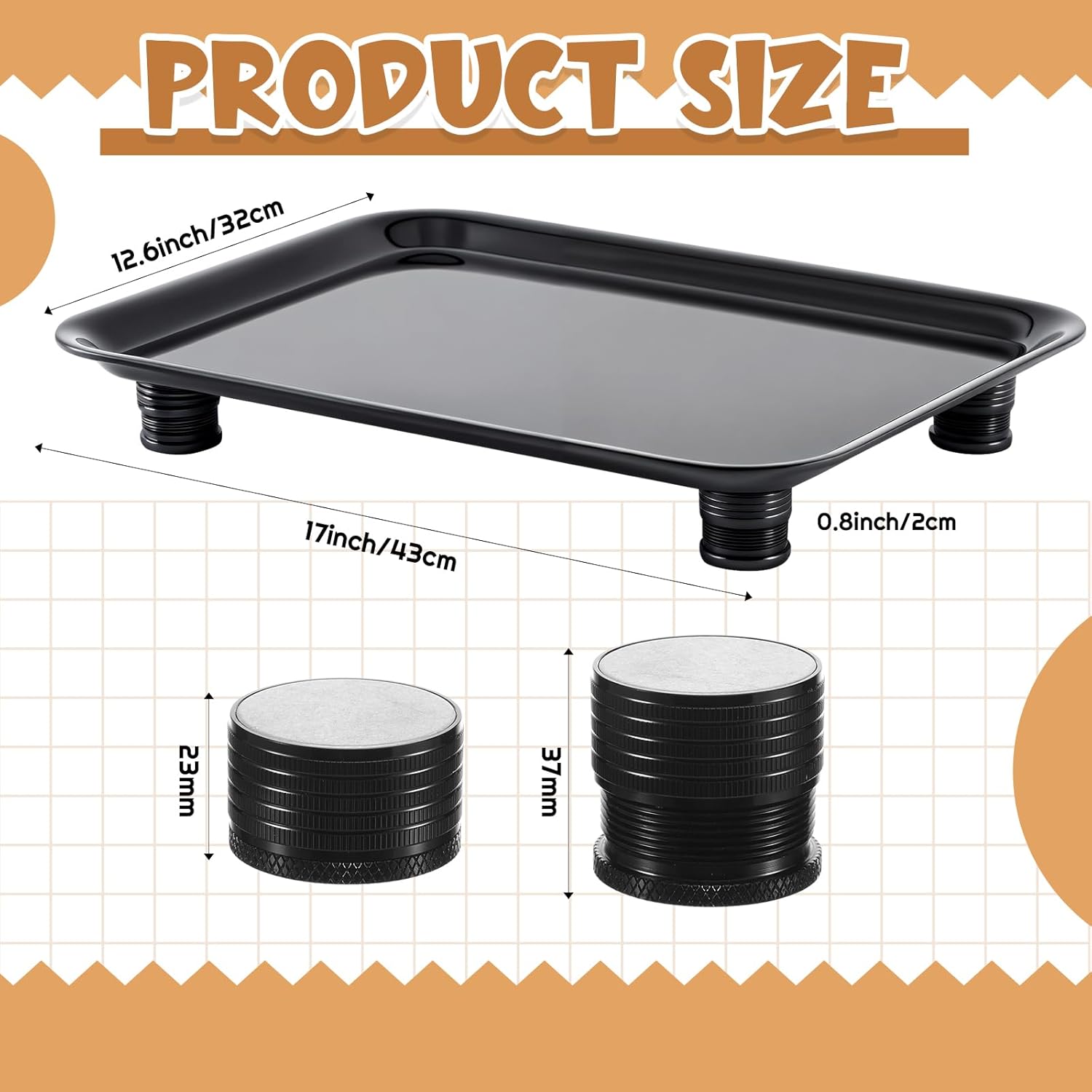 Marsui Ant Proof Cat Dog Bowl Tray - Waterless, Height Adjustable Legs for Pet Neck Comfort No Pest Pet Food Feeding Station, Kitchen Sweets & Trash Ant Barrier(23mm-37mm) - Image 2