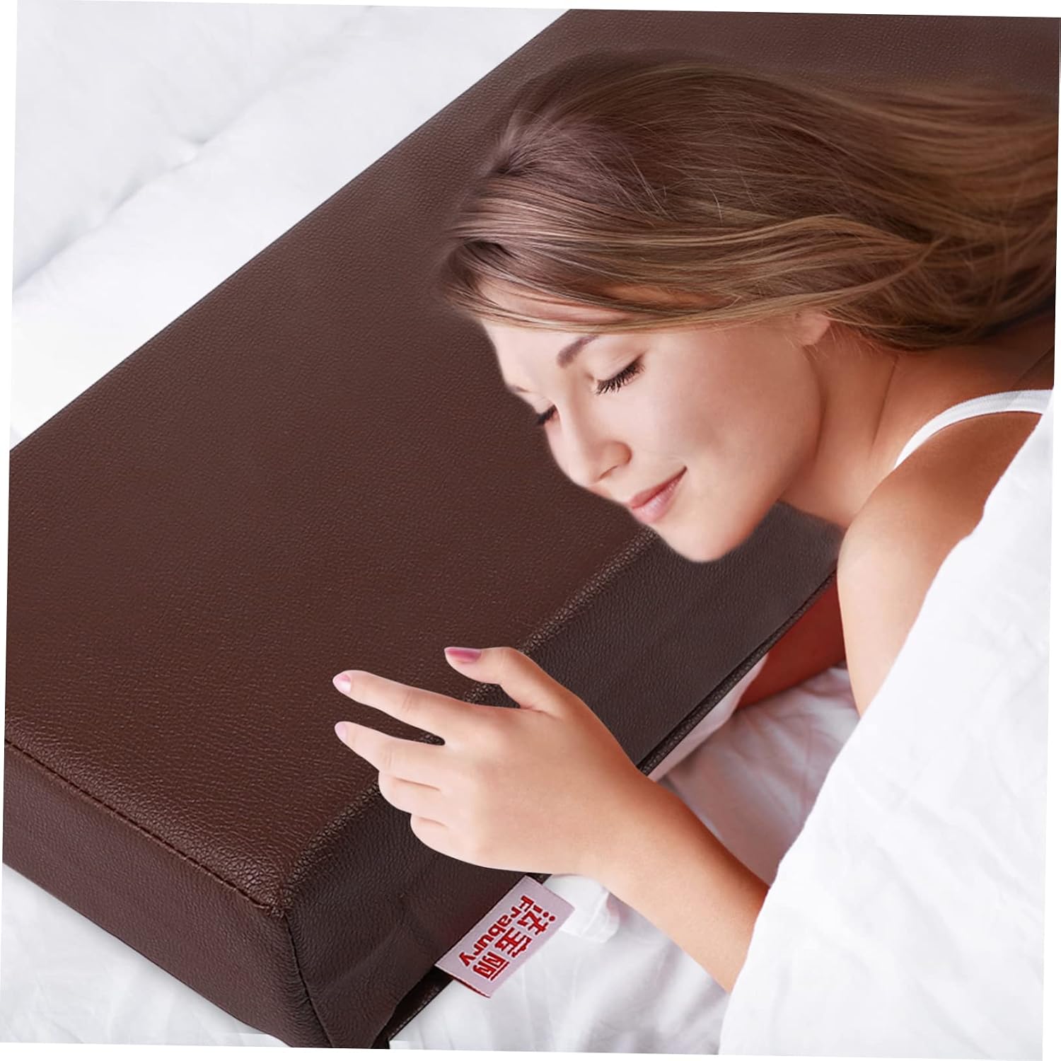 Levemolo Cervical Pillow for Massage Face Pillow Waterproof Pu Leather Cover Salon Beauty Spa for Sleep