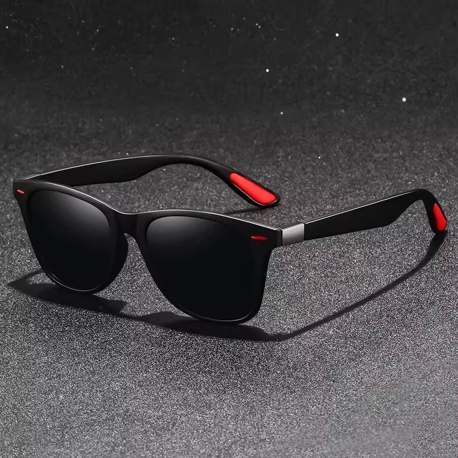 Image of Black Retro Square Sunglasses /Goggles For Men's -UV Protected-Pack of 1