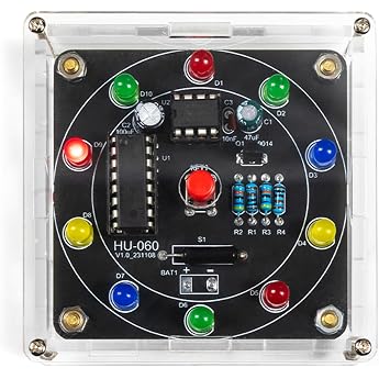 Electronic Lucky Carousel DIY Soldering Kit Shake Raffle LED Carousel Fun PCB Fabrication Kit for Beginners Students Soldering Enthusiasts