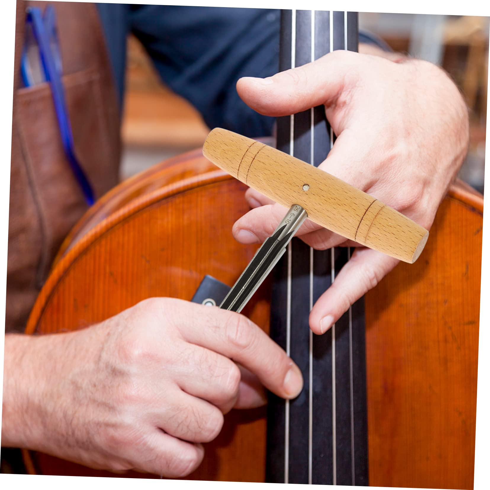 ibasenice 4pièces Alésoir à Violin Inoxydable Et Bois Outil De Réparation Portable Pour Violon Et Alto Précis Et