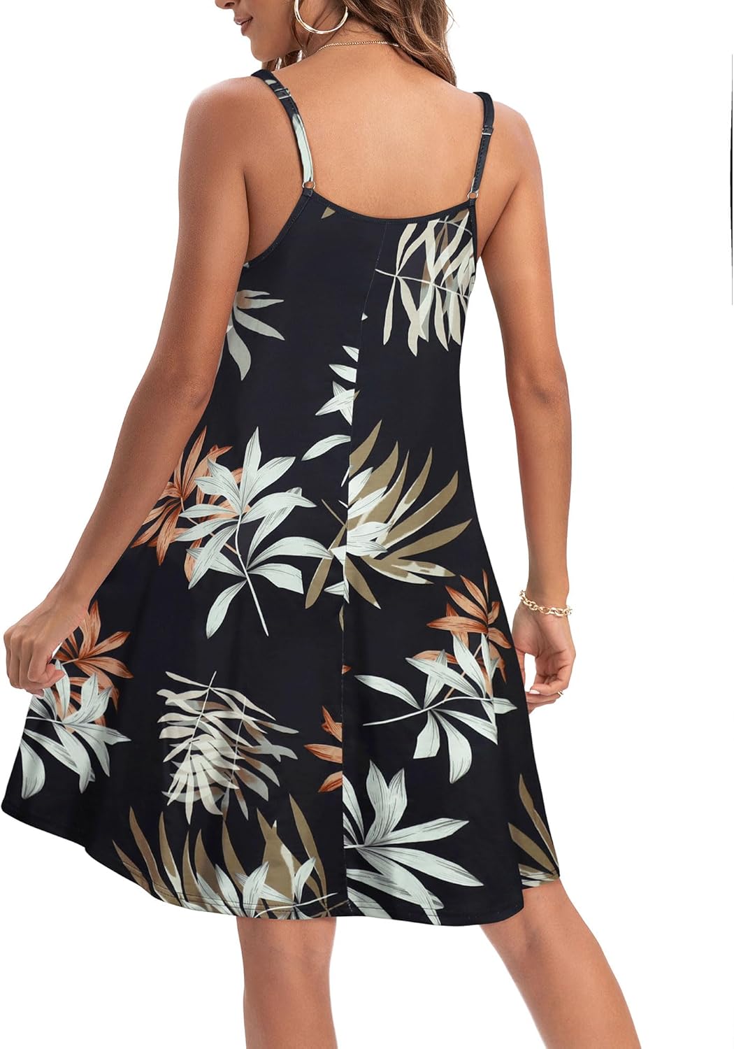 JOELLYUS Womens Spaghetti Strap Dress Summer Dresses Beach Cover Ups Casual Sundresses with Pockets - Image 6