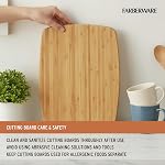 Farberware - Bamboo Cutting Board, Durable Wooden Chopping Board for Meat, Vegetables and Fruit, Multi-Purpose Kitchen Prep Board (35.56cm x 27.94cm)