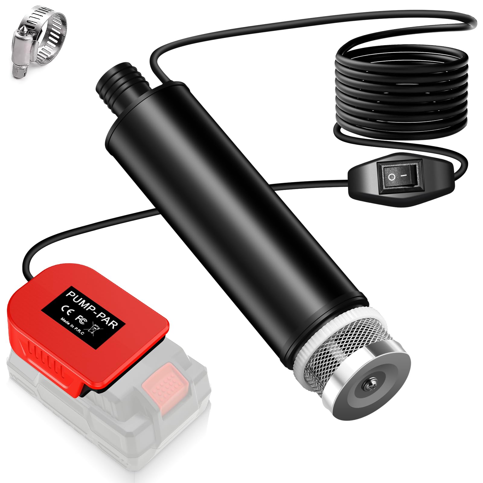 Pompa sommersa per Parkside a batteria da 20 V, pompa per acqua sporca, pompa di aspirazione, pompa di aspirazione, pompa per piscina, cantina, piscina, giardino, mini pompa sommergibile (senza