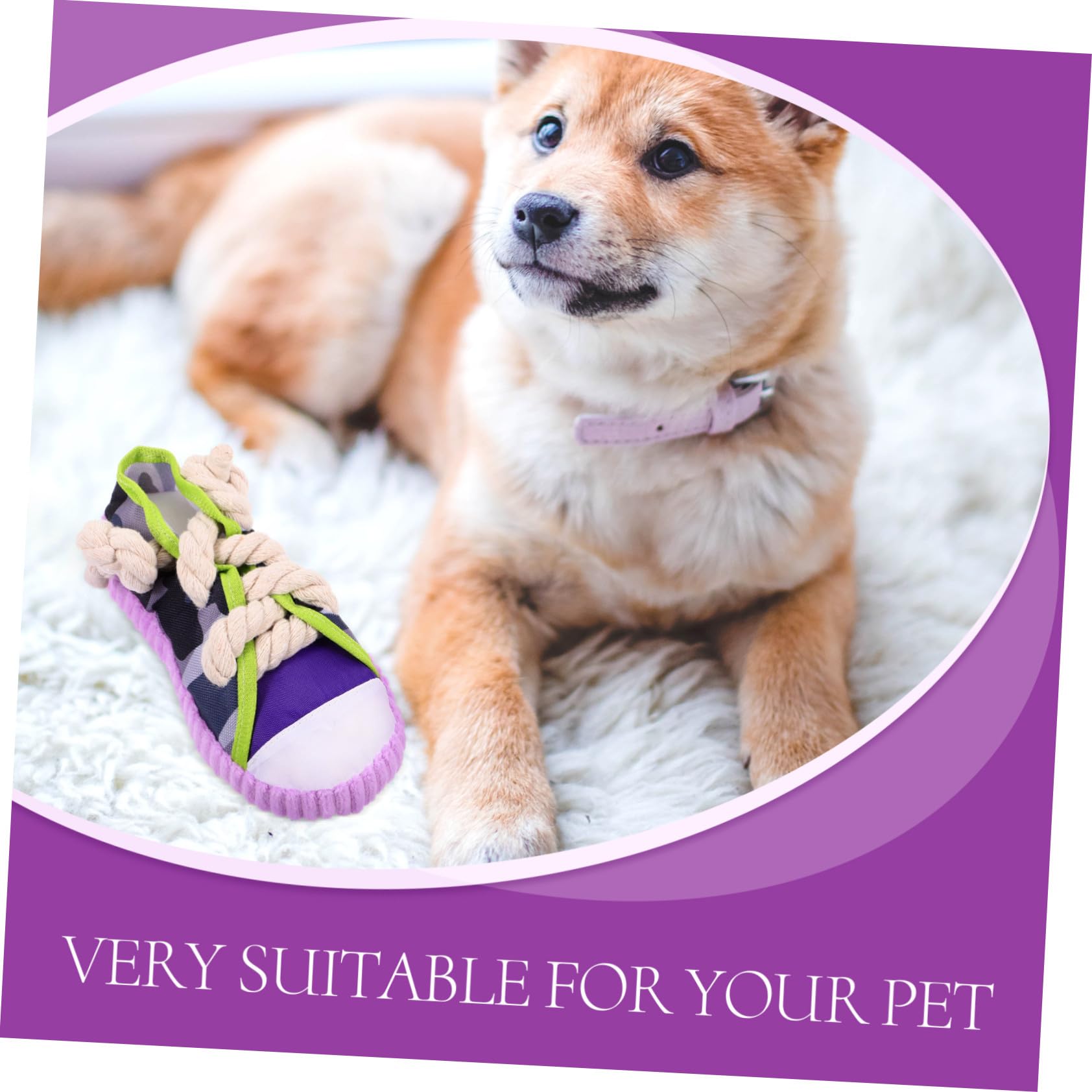iplusmile Juguete para Perros Molar Forma de Zapatilla con Chirriador Resistente y Ligero para Cachorros y Perros Pequeños Interactivo y Práctico para Morder y Corregir Hábitos