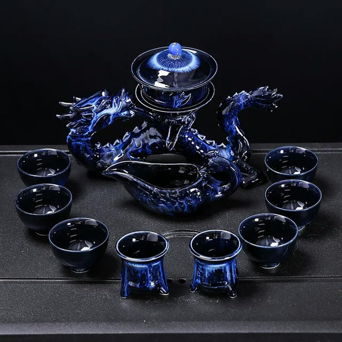 Soreze Chinese Teaset Kung Fu Teaset Chinese Dragon Teaset Automatic Tea Set Bone China Teapot And Tea Cup Set Travel Teaset