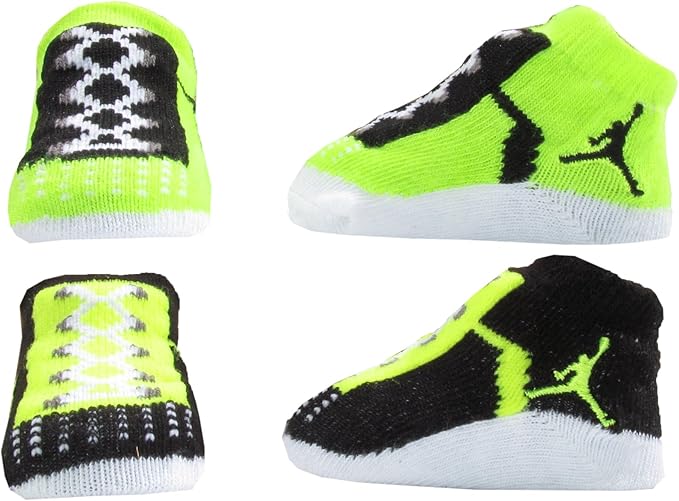 Jordan Baby 2 Pack Newborn Baby Booties Vault, 06 Months