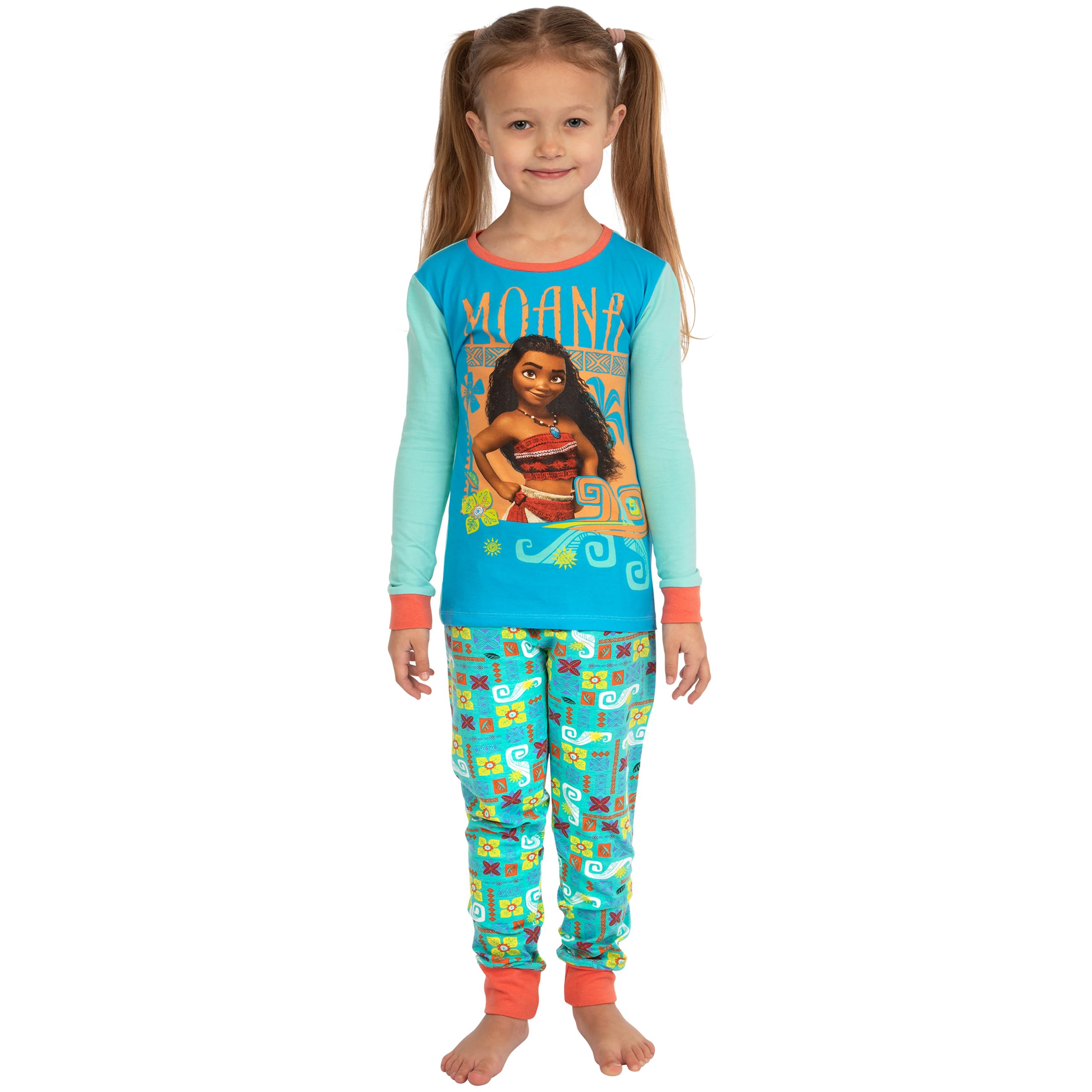 Disney Pijamas de Manga Larga para niñas Moana Ajuste Ceñido Vaiana