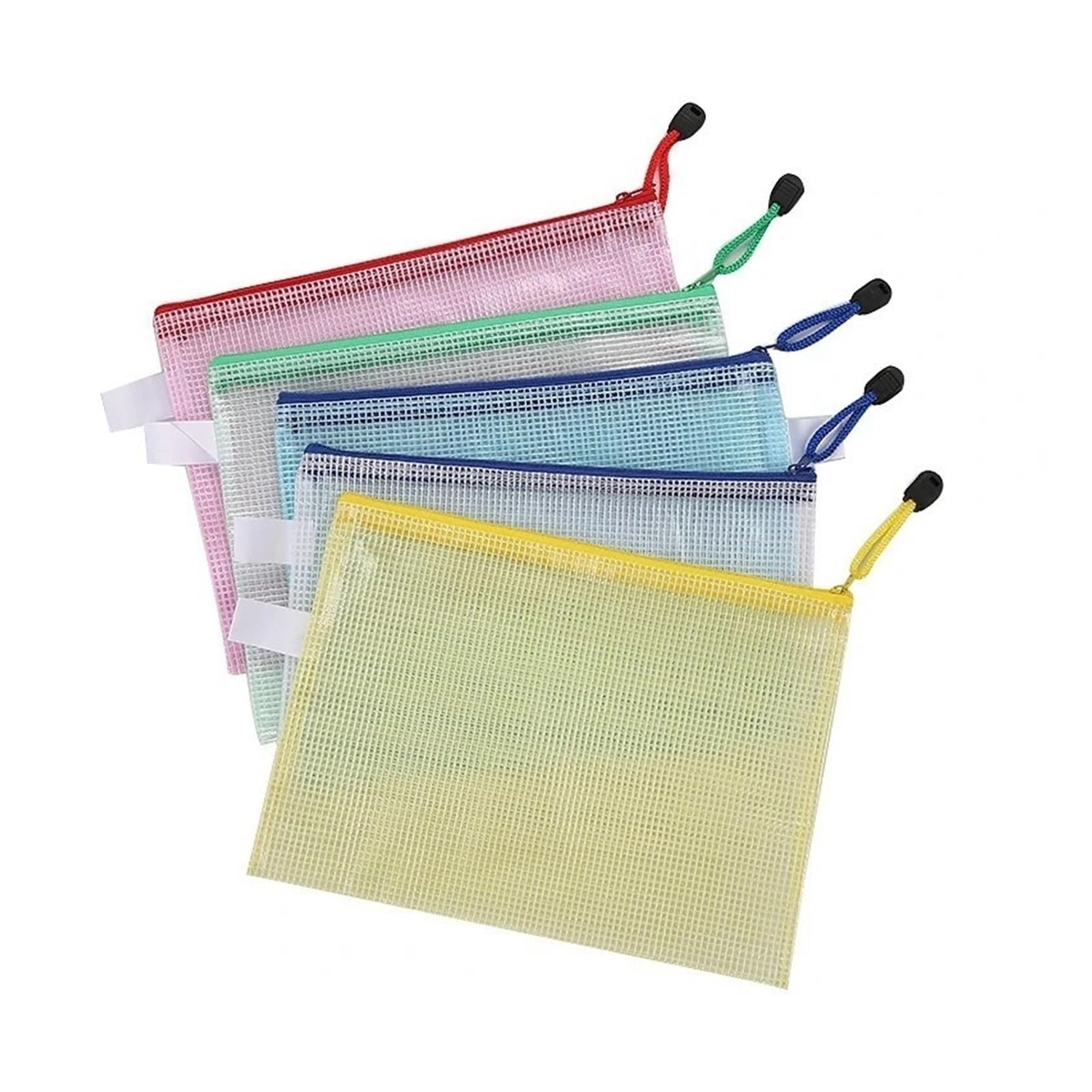 Buste con cerniera in rete di PVC | 24 lettere A4 A5 for l'organizzazione dei viaggi in ufficio: buste con cerniera in rete in PVC(A4)
