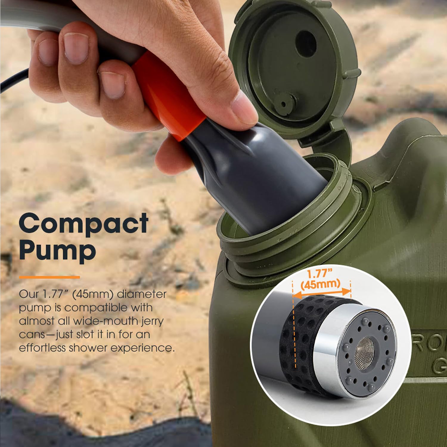 Zooma Douche Portable, Douche de Camping Portable Douchette Extérieur, Douche de Camping avec Tuyau 1.8M, Camping Douche Portable Douche extérieur