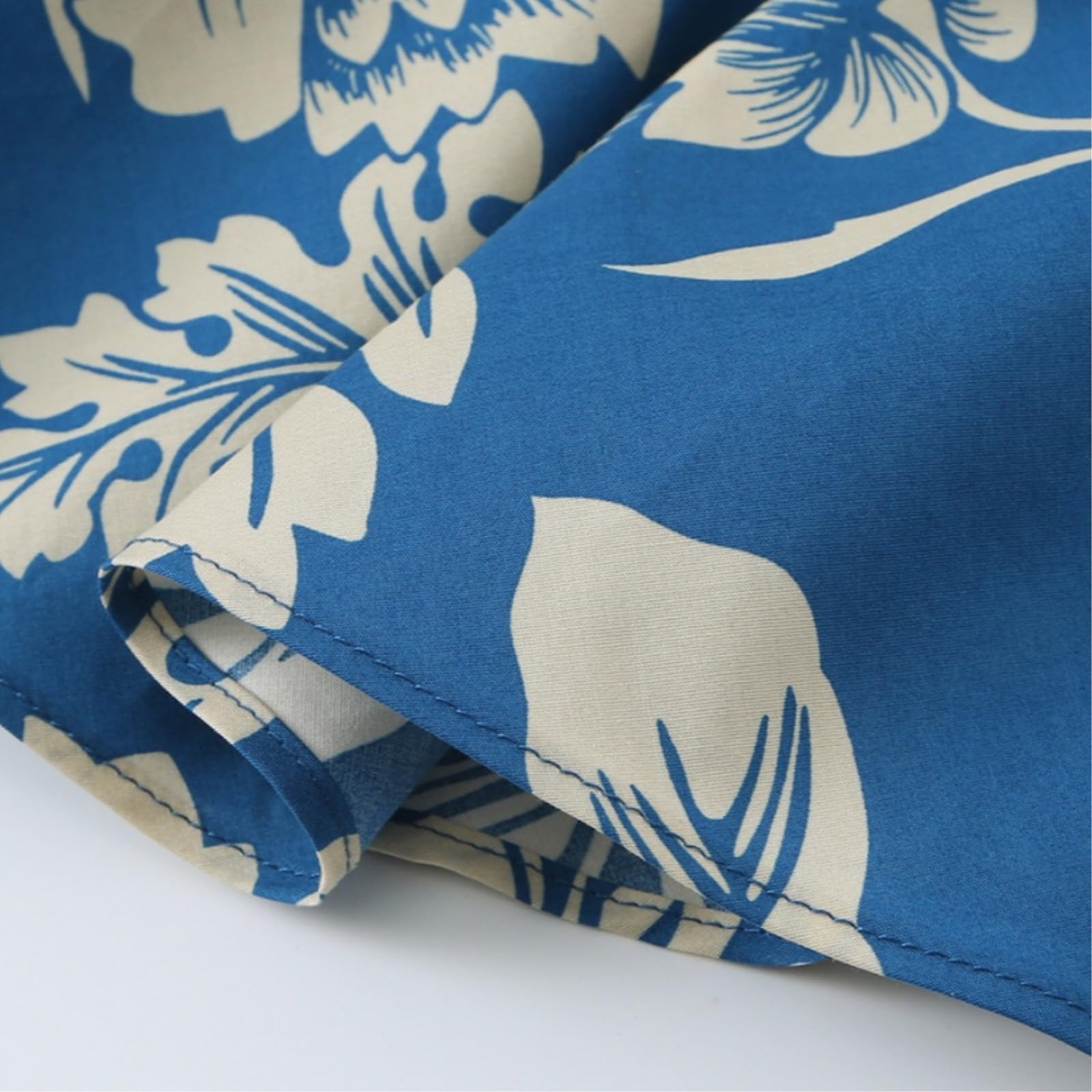 Vestido Largo Verano Mujer Vestido Midi Azul con Estampado Floral, Escote En V Profundo Y Tirantes Finos, Ideal para Vacaciones De Verano.