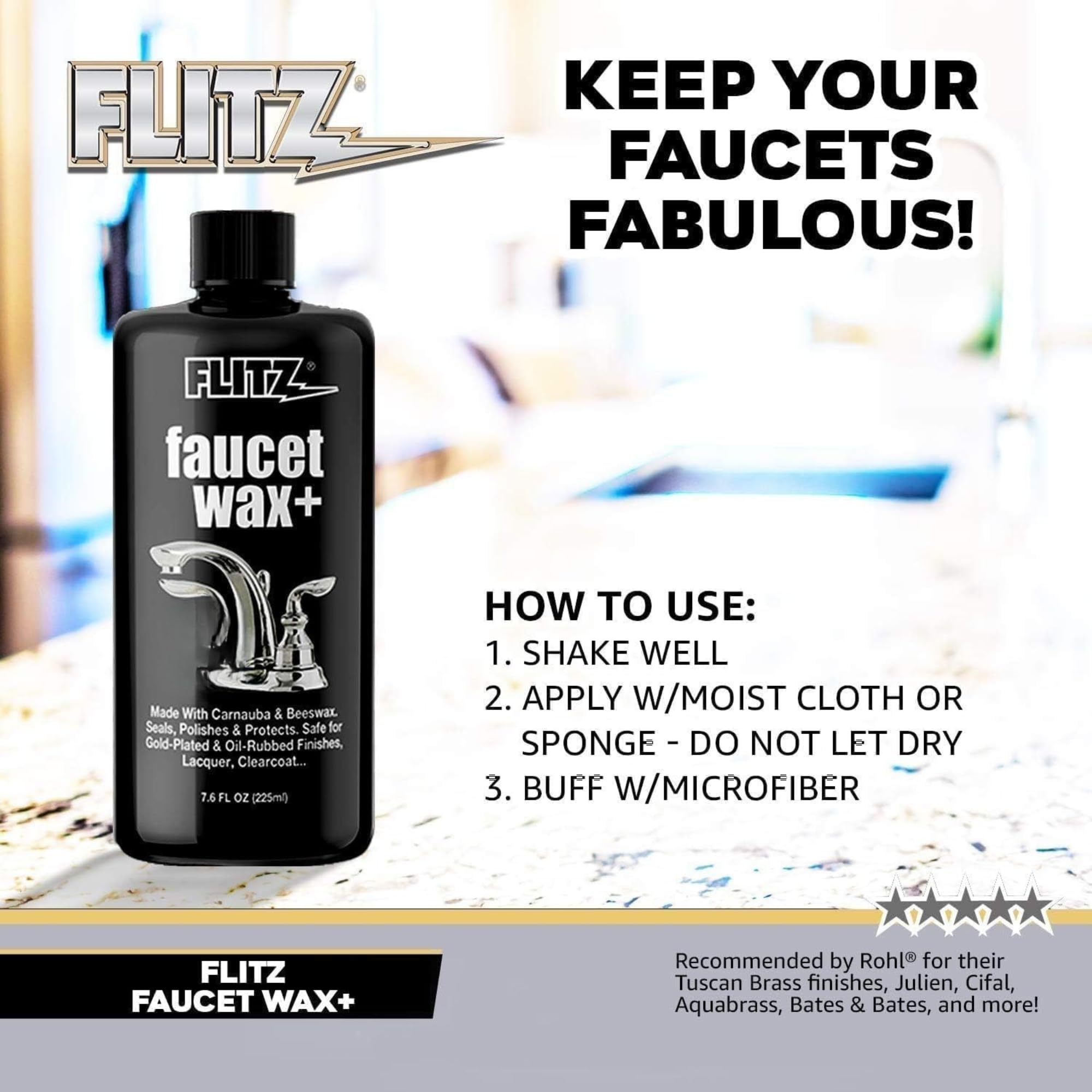 Flitz Robinet Waxx Plus Bouteille