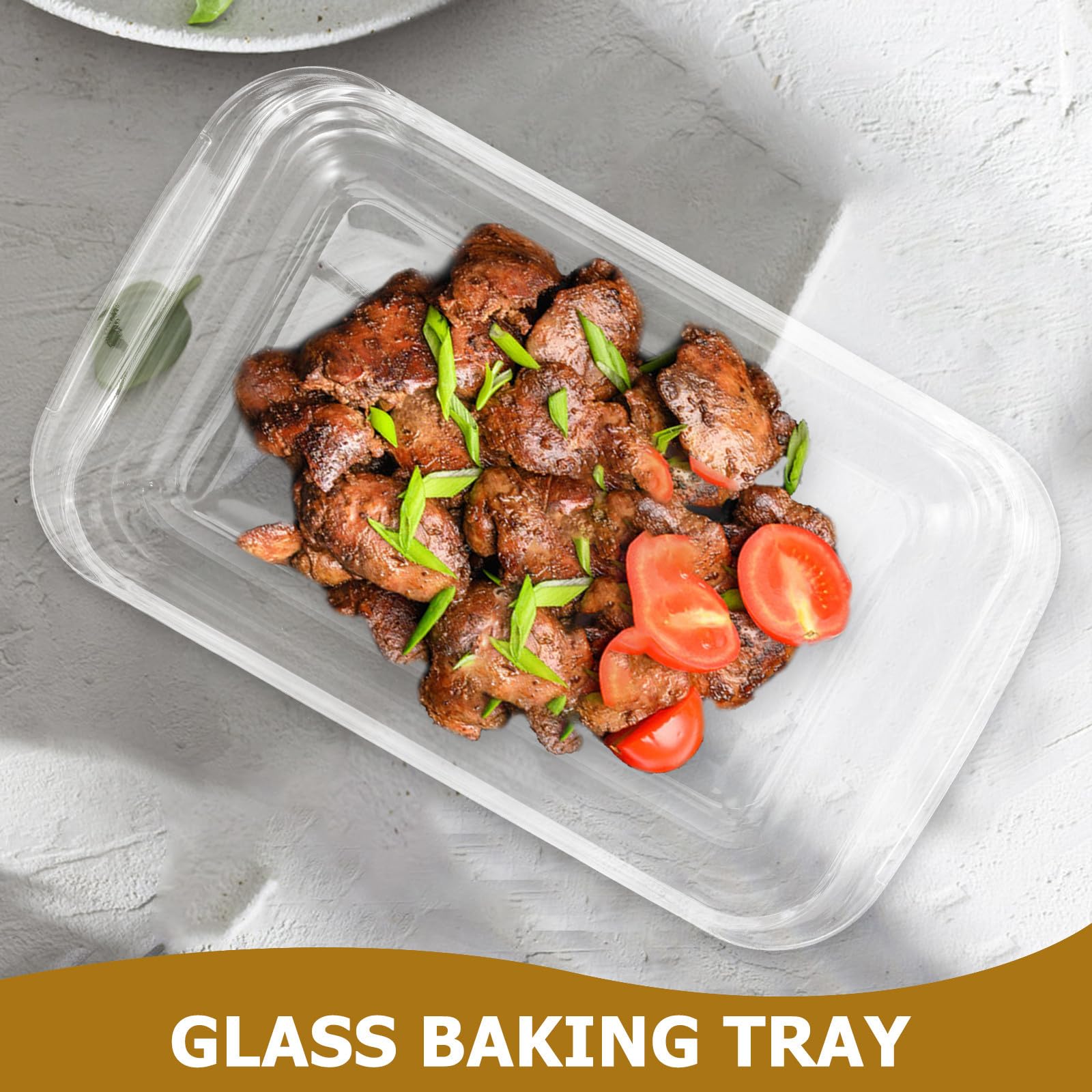 Toyvian Glas Backform aus Glas Ofenfest 2 Stück für Backofen Kuchenbackform Leicht zu Reinigen Hitzebeständig zum Backen von Rindfleisch und Ofen