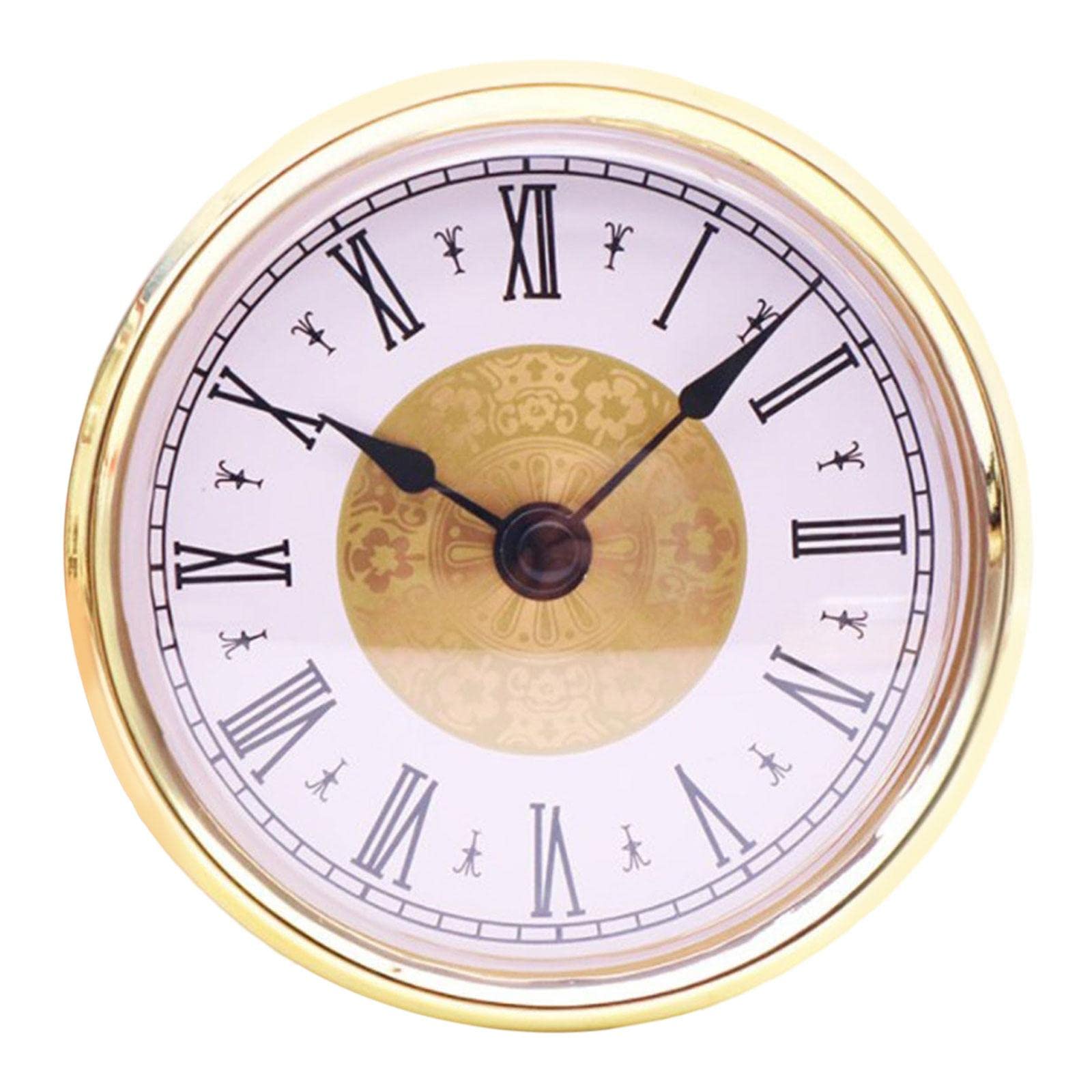 LOOM TREE® 3.15 Inch Mini Quartz Clock Insert Roman Numbers Quartz Movement Gold Rim | Home Decor | Clocks | Replacement Parts & Tools-image-28