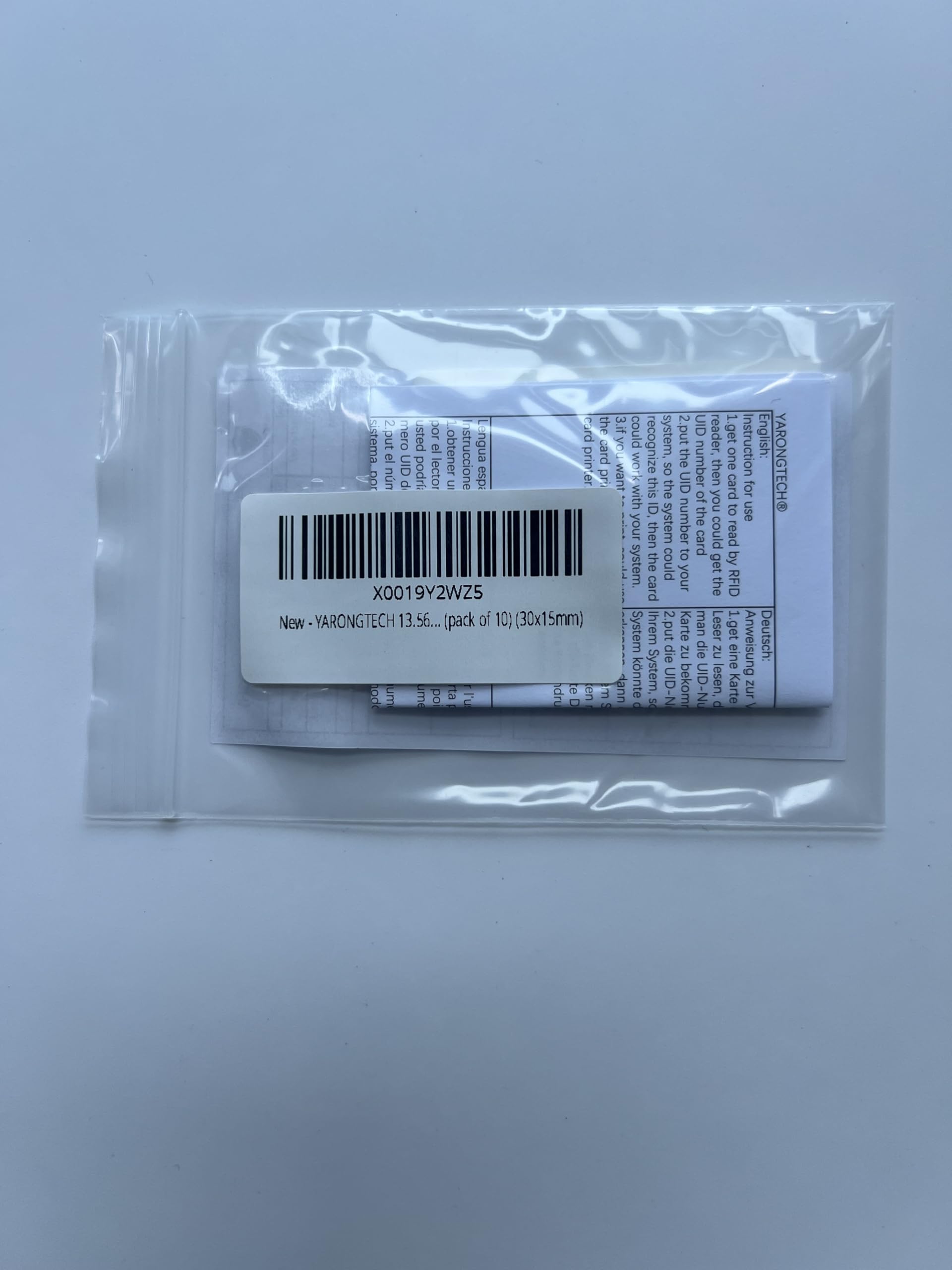 YARONGTECH® 13,56 Mhz 1K RFID czysta biała powłoka papierowa naklejka (opakowanie 10 szt.) (30 x 15 mm)