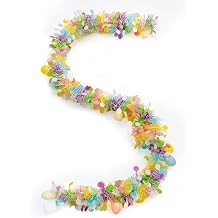 13 FT Easter Garland with Lights Easter Eggs Garland Spring Tinsel Garlands for Bedroom Living Room Fireplace Home Table Decoration Holiday Party Decor