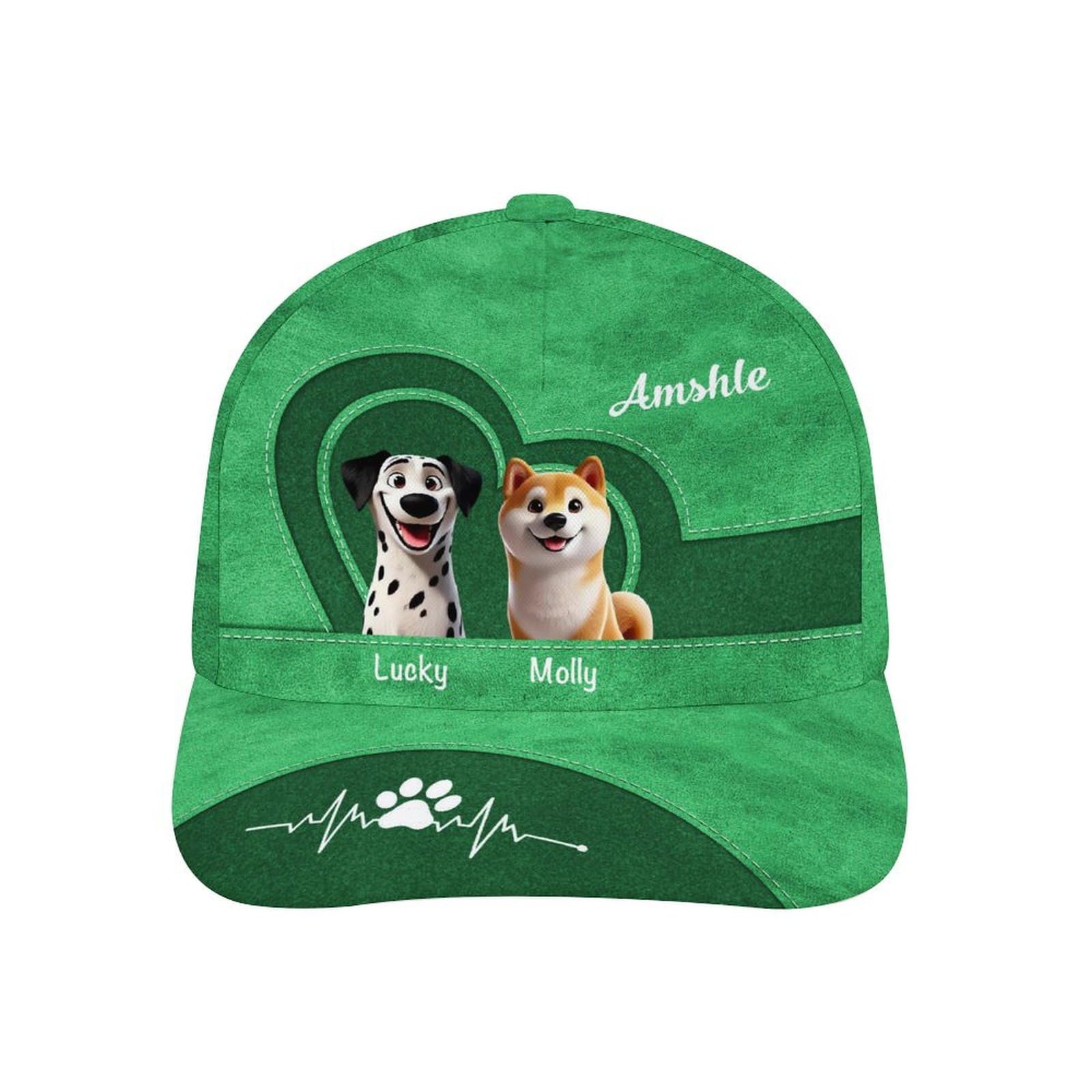 Noonative Men's Style 18 Personalized Classic Baseball Cap,Custom Dog Dad Hat Cap With Dogs Cartoon Design,Birthday For Dog Dad Dog Lover