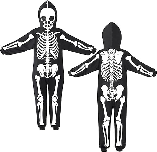 Miniatura 3 de Spooktacular Creations Halloween Kids Skeleton Costume Glow in the Dark, Skeleton Jumpsuit for Toddler Halloween Costume