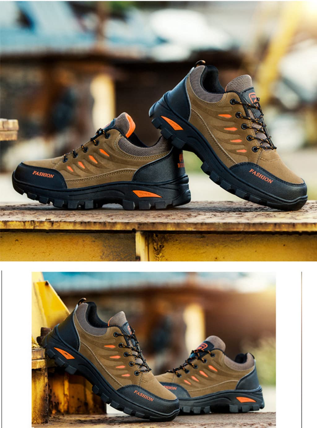 Wanderschuhe für Herren, atmungsaktiv, wasserdicht, rutschfest, für den Außenbereich, leicht, niedrige Stiefeletten, Wandern, Trekking, Campingschuhe
