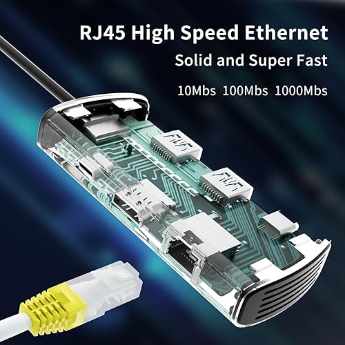 Miniatura 4 de Divisor de concentrador USB de 4 puertos de 5 Gbps, mini expansor multipuerto para laptop, adaptador USB portátil para PC, Mac, Windows, impresora,