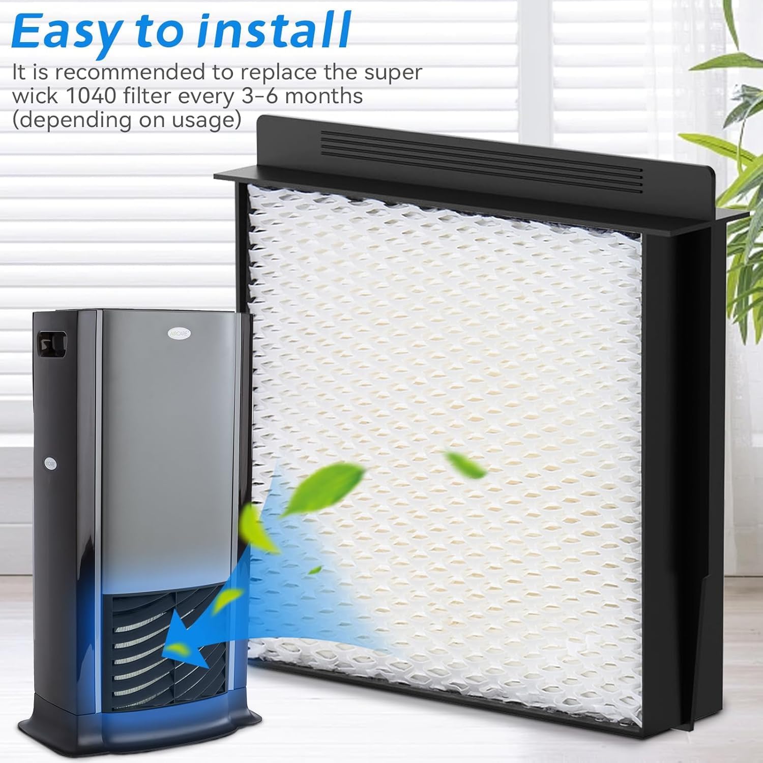 1040 Humidifier Filter for Aircare Essick Bemis MoistAir Humidifier - Replacement Wick Fit Models B40 3D6-100 5D6-700 7D6-100 D46-720 E27-000 E35-000 CM330 B23-810 MA0300 MA-0500 (4 Pack)