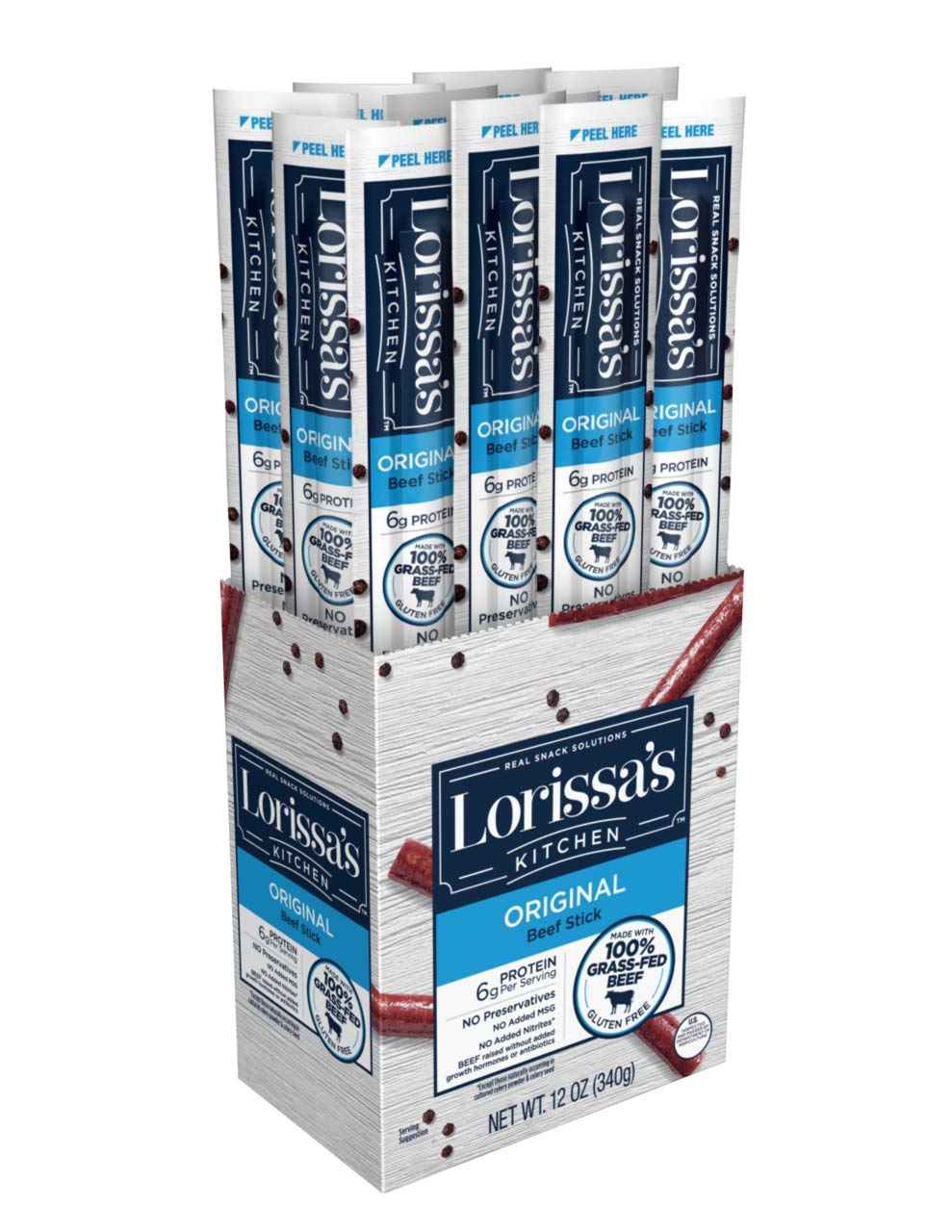 Lorissa’s Kitchen Grass Fed Beef Sticks Original 1 oz Pack of 24 – | amzdealz