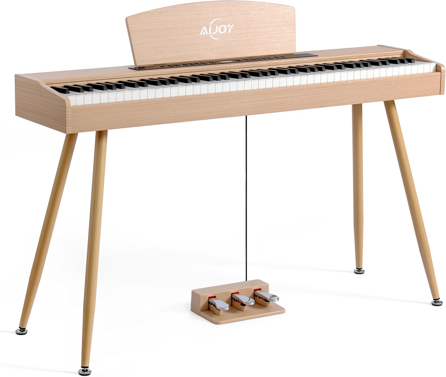AiJoy Digital Piano Keyboard Hammer Weighted 88 Keys, Full Size Electric Piano for Beginners, with LCD Display and Triple Pedal, Supports USB-MIDI/Wireless Connect, ADP-50
