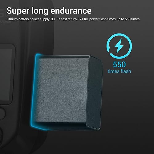 Miniatura 4 de Godox MF-R76C Macro Ring Flash para Canon, sistema inalámbrico TTL Speedlite 2.4G de 76Ws, ajuste automático de brillo, batería de iones de litio de