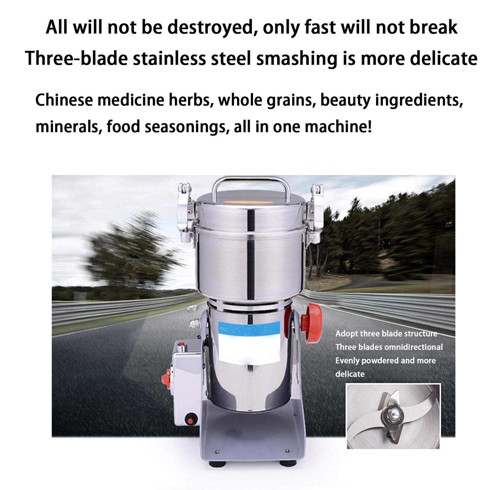 700 G Macinino Elettrico per spezie ad Alta velocità Macinino per Cereali Grinder 36000 Giri/min.