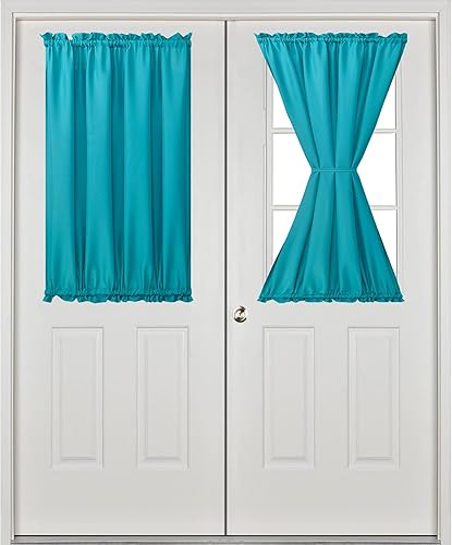 Miniatura 106 de Hiasan Cortinas para ventana de puerta delantera, bolsillo para barra, cortina de privacidad semitransparente para puerta francesa, 1 panel