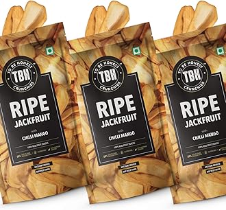 Jackfruit Chips Crunchies | Ripe Jackfruit | Gluten Free | Vegan Friendly Snack |Low Fat| 50% Less Oil | No Preservatives - Pack of 3 (35 g (Pack of 3), 105.00)