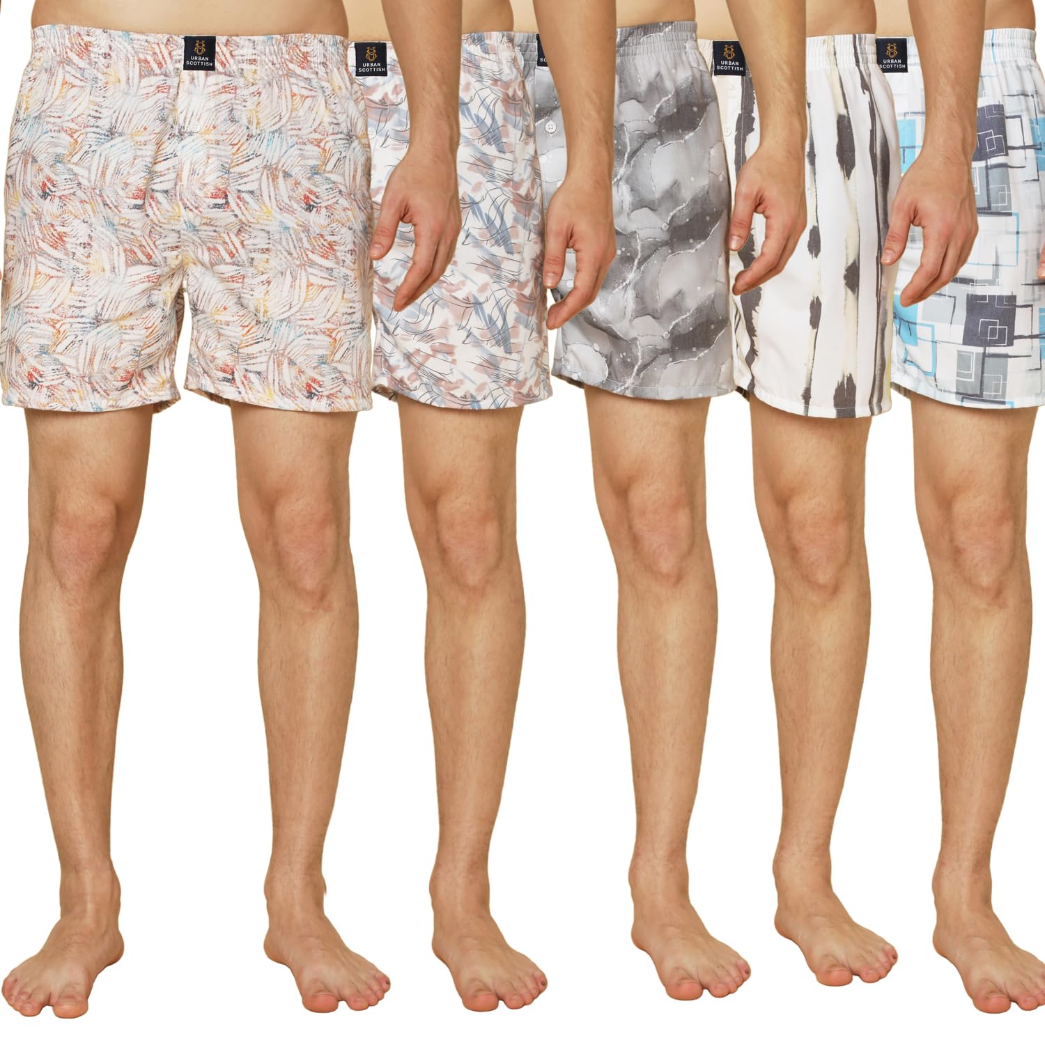 urban scottish Ultra-Comfortable Men's Boxer Pants (Pack of 5) - 100% Cotton Material with A Stylish Print - Soft and Stretchy Elastic Waist Band - Dynamic Movement and Hardwearing Stitching-picture-53