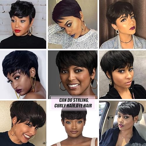 Miniatura 5 de YTbeauty Peluca de cabello humano con diadema de 24 pulgadas, pelucas rizadas con diadema para mujeres negras, densidad del 180 %, sin pegamento,