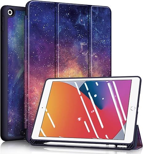 Miniatura 10 de Fintie SlimShell - Funda para iPad de 9, 8 y 7 generación (modelo 202120202019) de 10.2 pulgadas, soporte para lápices incorporado cubierta trasera