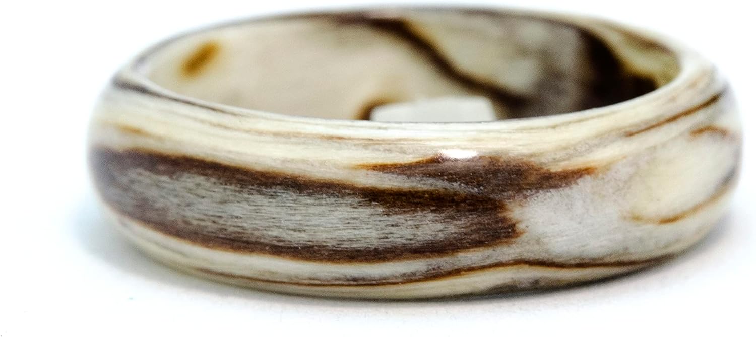 Minimalist Wood Ring from White Birch. Natural Wedding Ring. Wooden Bands.