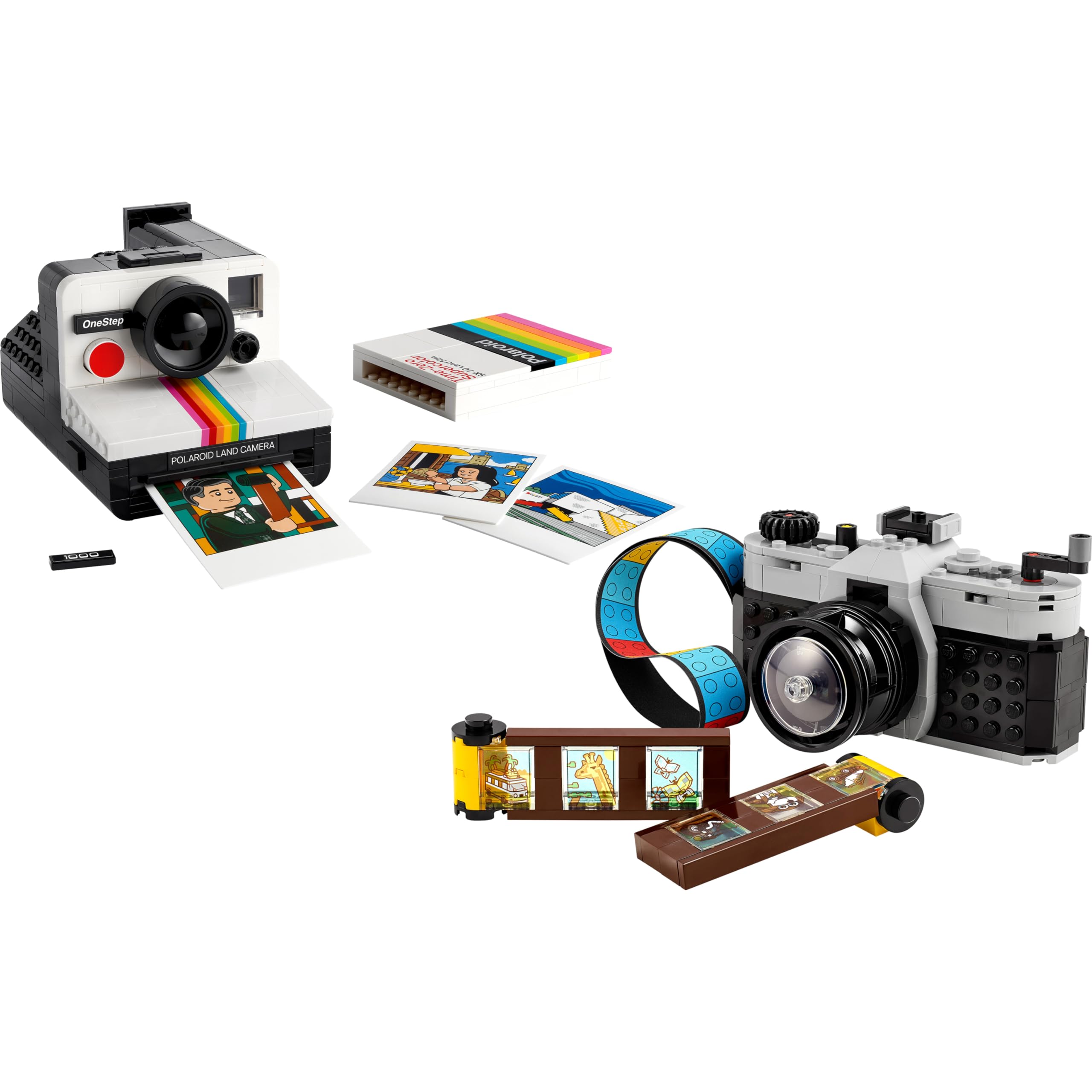 LEGO Lote Fotografía Incluye: Ideas Cámara Polaroid OneStep SX-70 (21345) Maqueta para Adultos y Creator 3 en 1 Cámara Retro (31147) de Juguete para Niños y Niñas de 8 Años o Más, Regalo Fotógrafos
