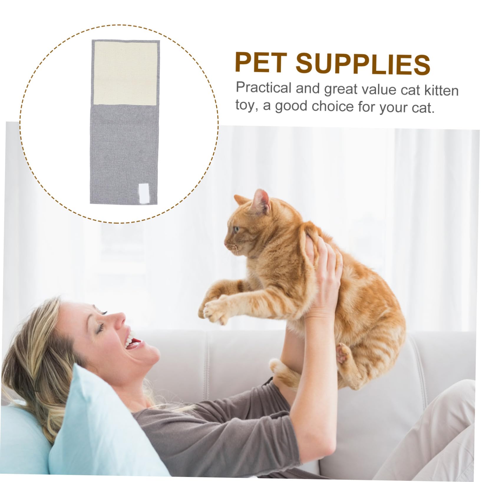 SOLUSTRE Protector contra Arañazos para Sofá de Sisal, Funda para Reposabrazos Resistente y Antiarañazos, Adecuado para Gatos en Habitaciones y Tiendas