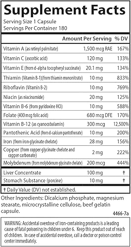 Miniatura 4 de Carlson - Nutrientes en la sangre, 28 mg de hierro, desarrollo sanguíneo, absorción de hierro y bienestar óptimo, 40 cápsulas