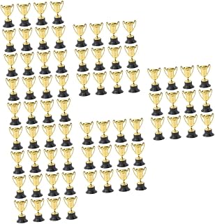 INOOMP 60 Pcs Trophy Children Trophy Cup Award Cup Gold Awards Trophy Mini Accessories Kid Gifts Bulk Items Delicate Plastic Trophy Multi-Function Mini Trophy Plastic